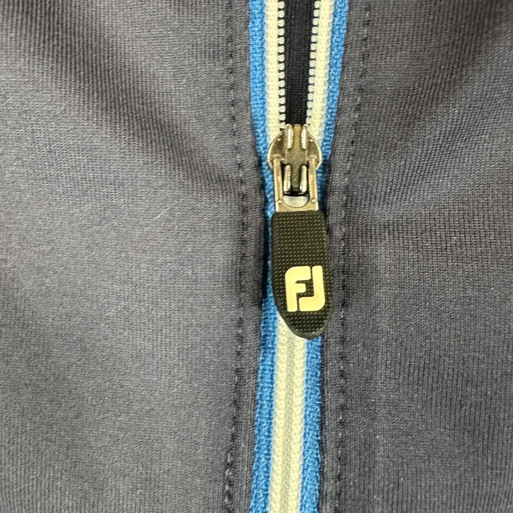 FootJoy 1/4 Zip Performance Golf Pullover Mens Small Navy Blue Troon Cup Logo